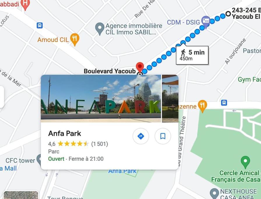 קזבלנקה A 2 Minutes De Casa Finance City, Appartement Avec 2 Chambres מראה חיצוני תמונה
