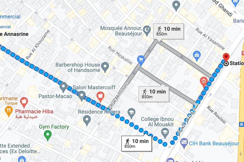 קזבלנקה A 2 Minutes De Casa Finance City, Appartement Avec 2 Chambres מראה חיצוני תמונה